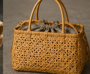 Giỏ xách tre nan dày